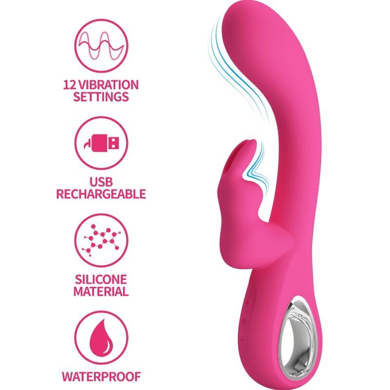 Vibratore Rabbit Punto G e Clitoride Pretty Love Novak — 12 Modalità