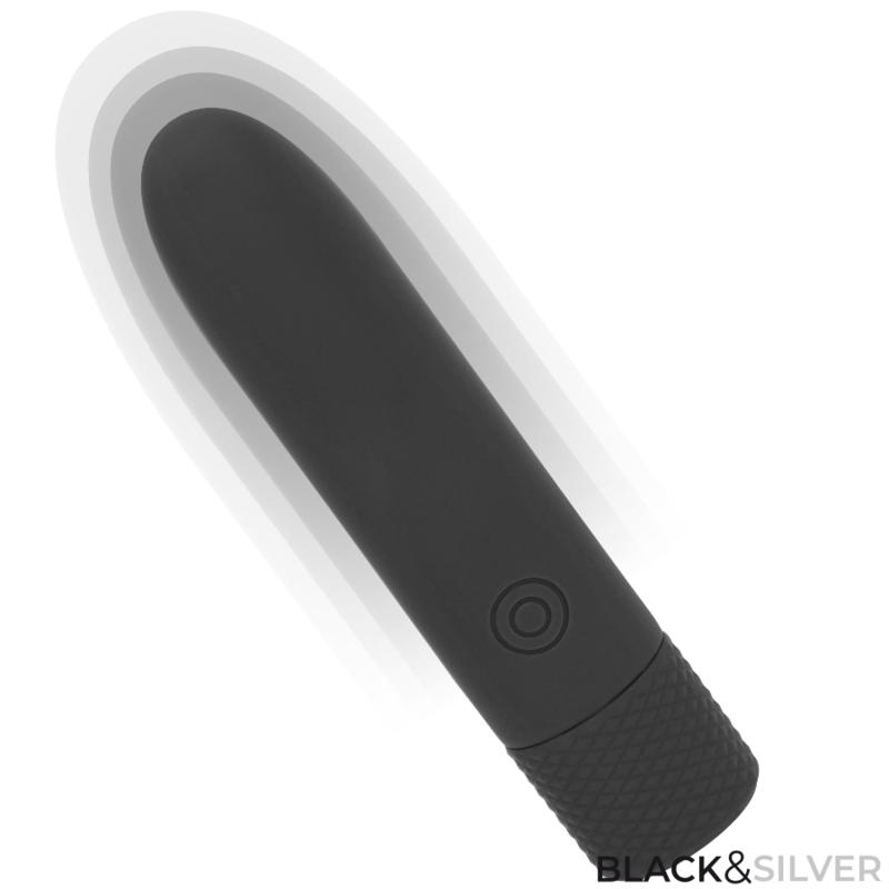 Uovo Vibrante USB Black&Silver Geri — 8 Vibrazioni, 10 cm