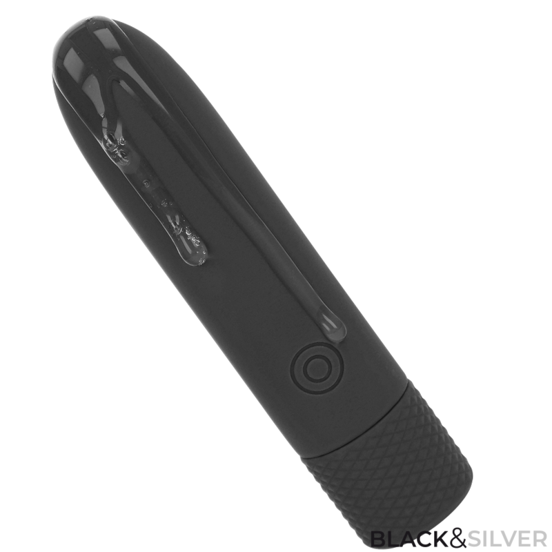 Uovo Vibrante USB Black&Silver Geri — 8 Vibrazioni, 10 cm
