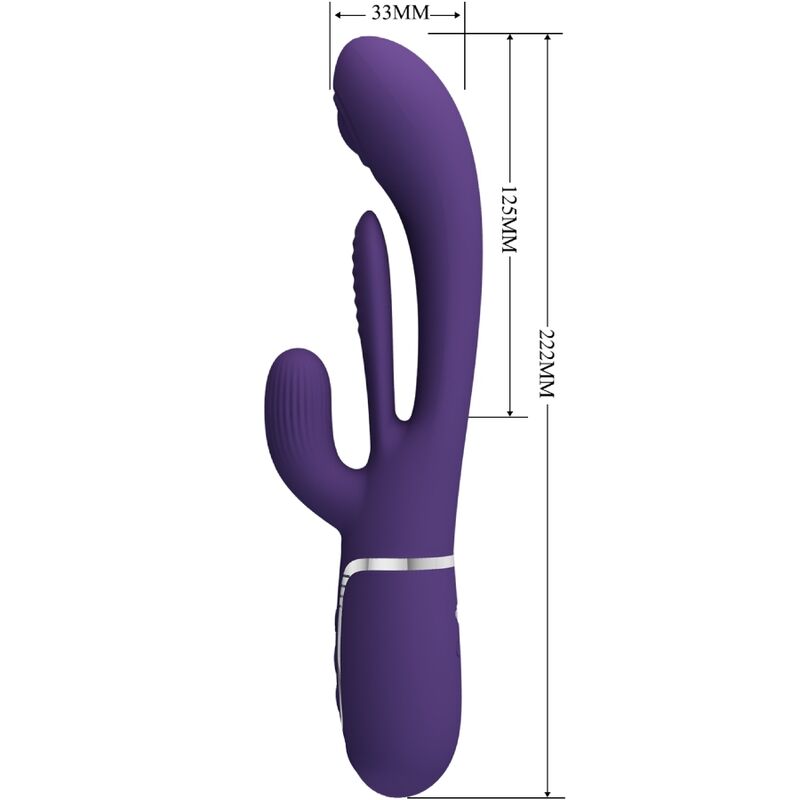 Vibratore Rabbit Triplo Pretty Love Shania — 7 Modalità, Viola