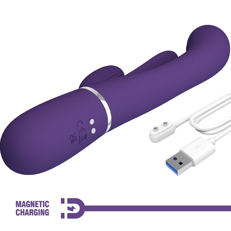 Vibratore Rabbit Triplo Pretty Love Shania — 7 Modalità, Viola