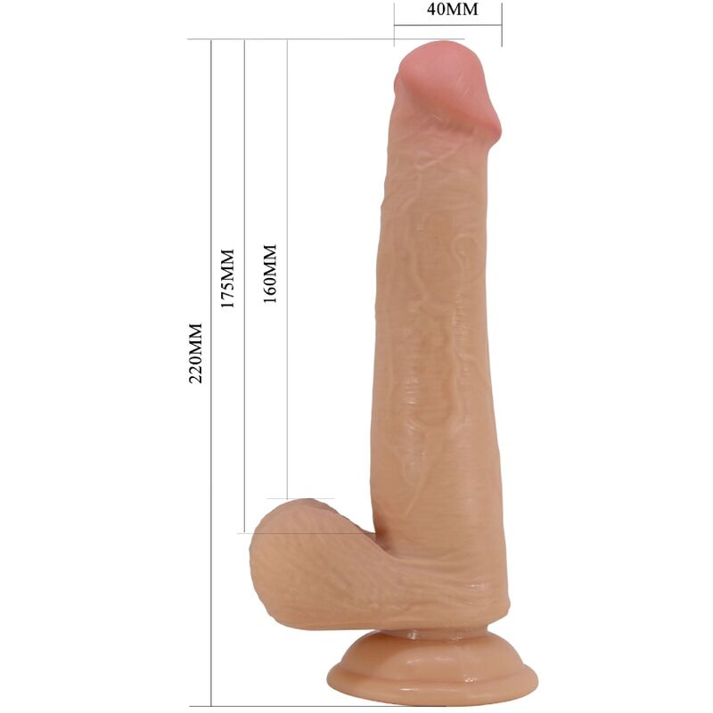 Dildo Realistico con Ventosa Pretty Love BW-008117LP — TPR 22 cm