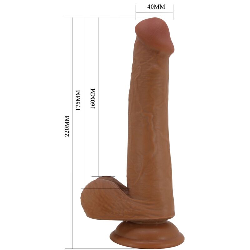 Dildo Realistico con Ventosa Pretty Love BW-008117 — TPR 22 cm