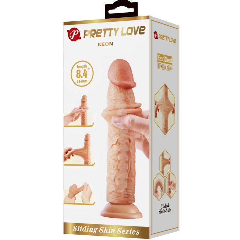 Dildo Realistico con Ventosa Pretty Love Keon — TPR 21 cm