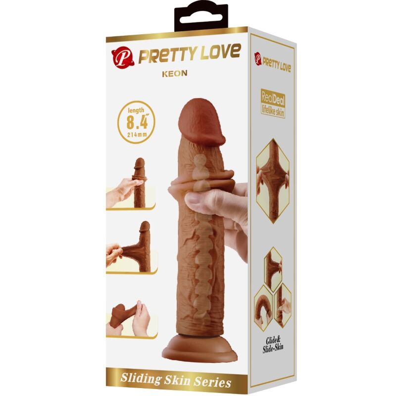 Dildo Realistico con Ventosa Pretty Love Keon — TPR 21 cm