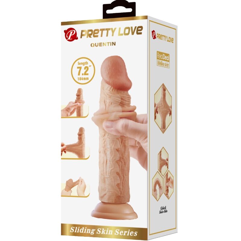 Dildo Realistico con Ventosa Pretty Love Quentin — TPR 18 cm
