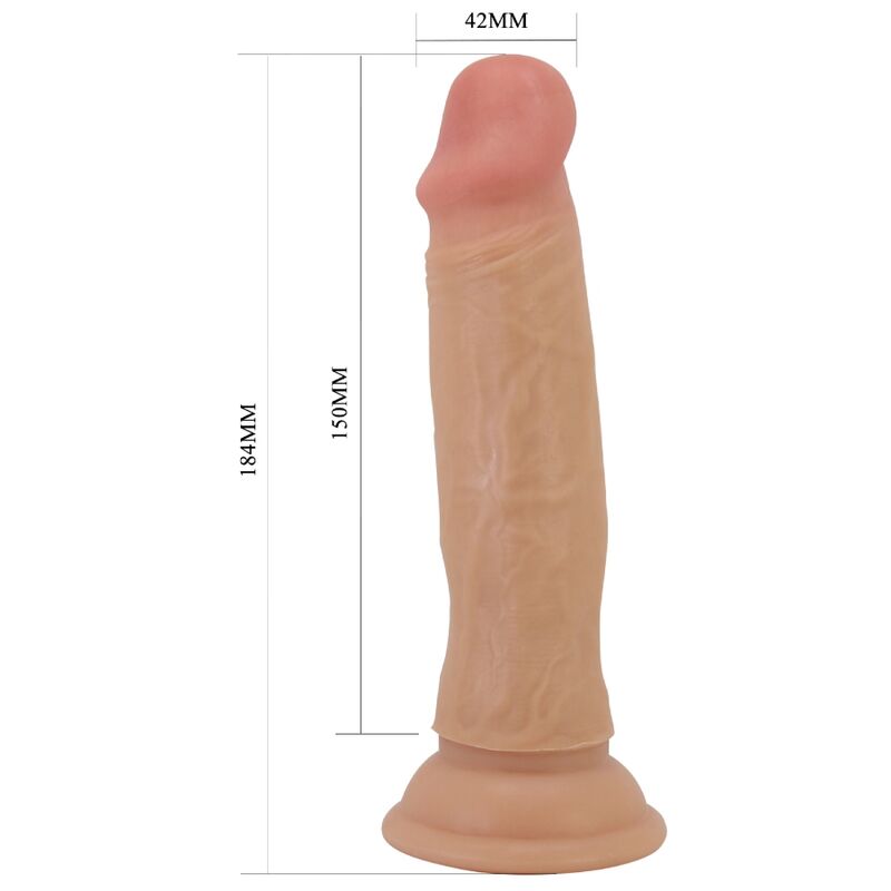 Dildo Realistico con Ventosa Pretty Love Quentin — TPR 18 cm