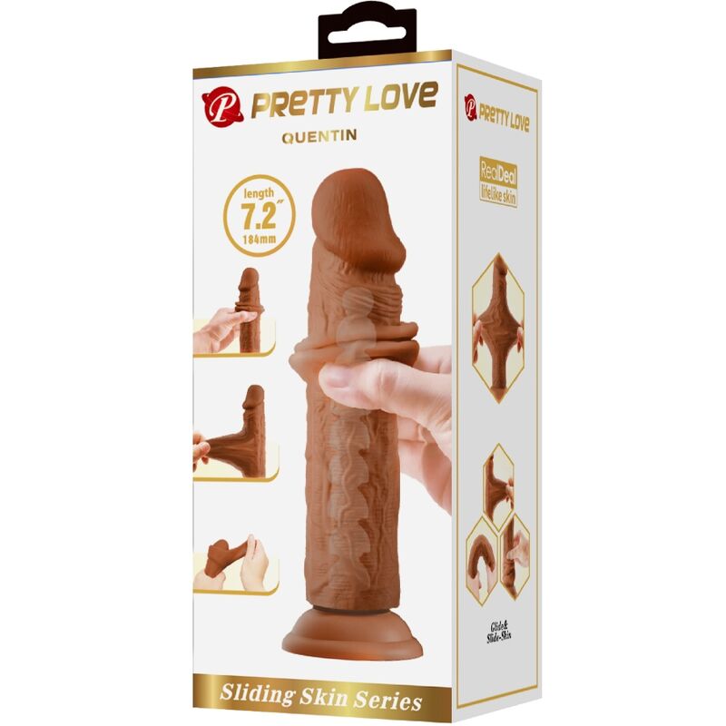 Dildo Realistico con Ventosa Pretty Love Quentin — TPR 18 cm