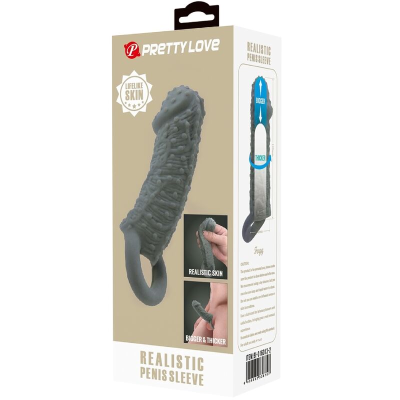 Guaina Fallica Ritardante Pretty Love BI-016013-2 — Grigio