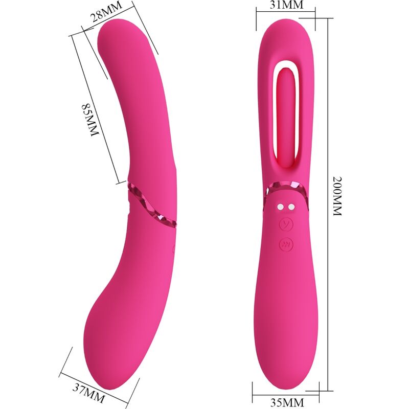 Vibratore Punto G Romance Lexie — 7 Modalità, Silicone Rosa