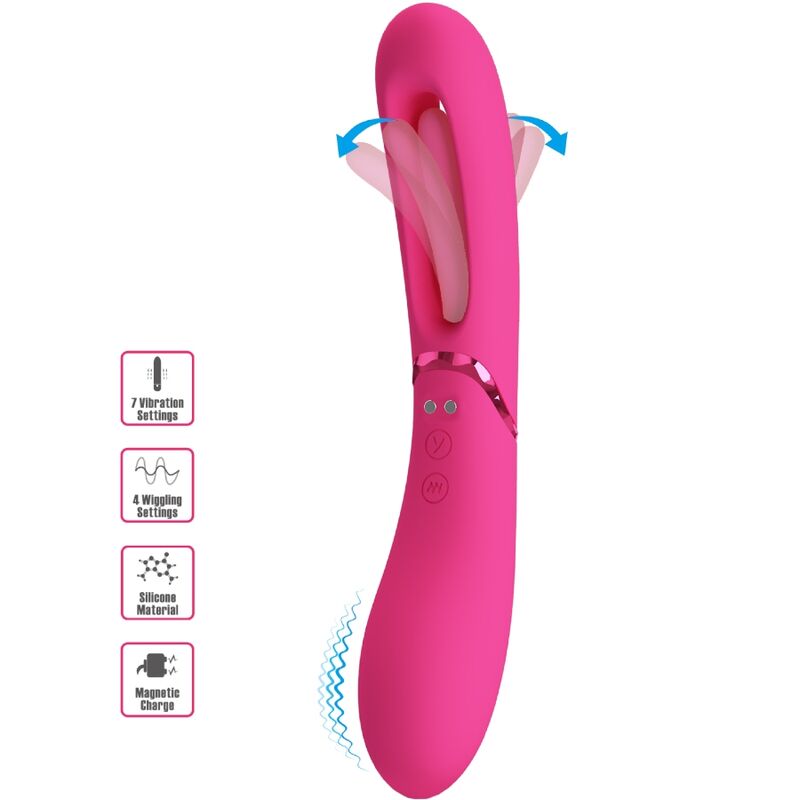 Vibratore Punto G Romance Lexie — 7 Modalità, Silicone Rosa