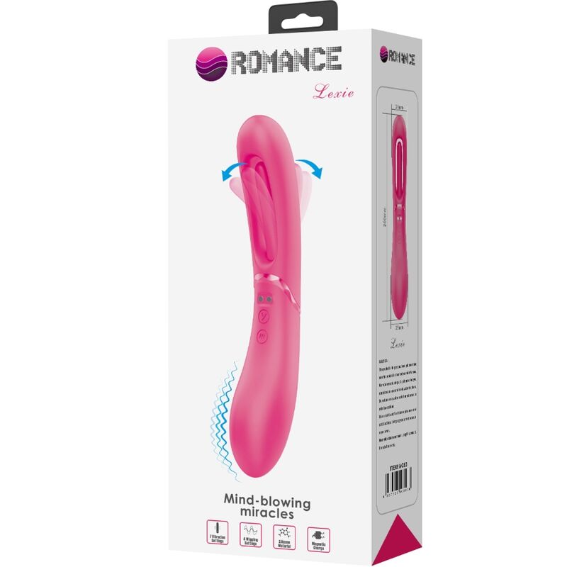 Vibratore Punto G Romance Lexie — 7 Modalità, Silicone Rosa