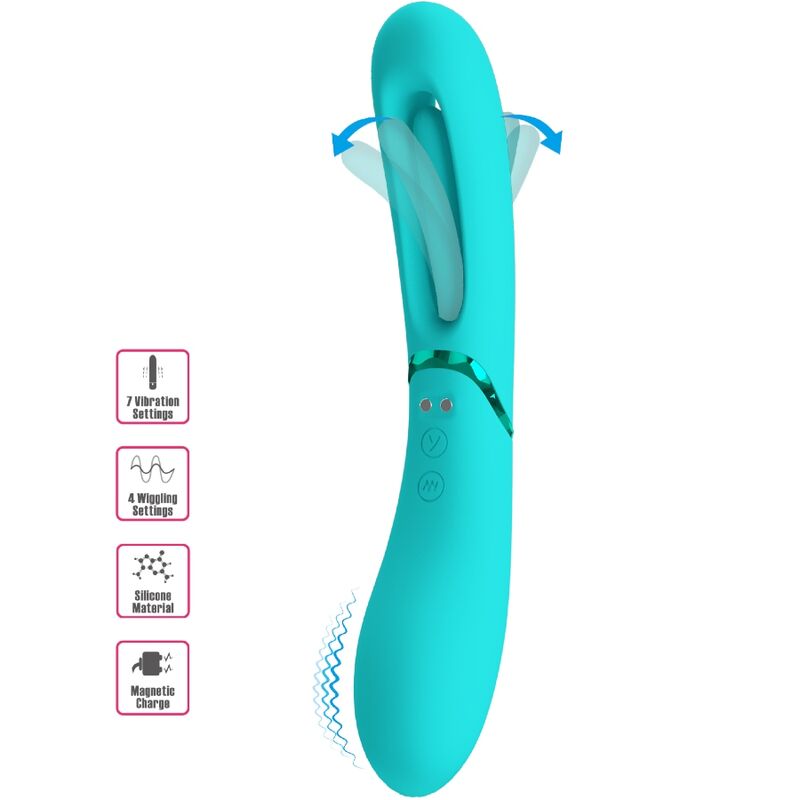 Vibratore Clitoride Romance Lexie — 7 Modalità, Blu