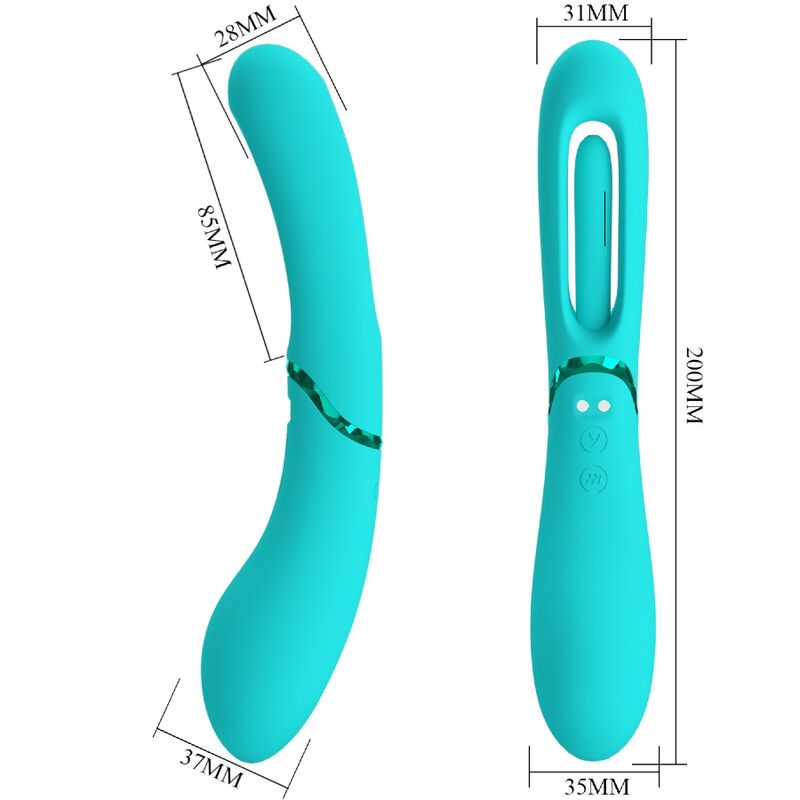 Vibratore Clitoride Romance Lexie — 7 Modalità, Blu