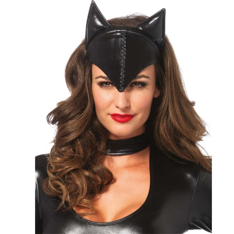 Maschera Cat Woman Leg Avenue Feline Femme Fatal — Nera