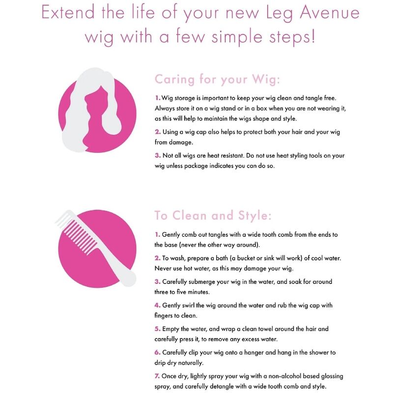 Parrucca Bob Corta Nera Leg Avenue — Olefina Naturale