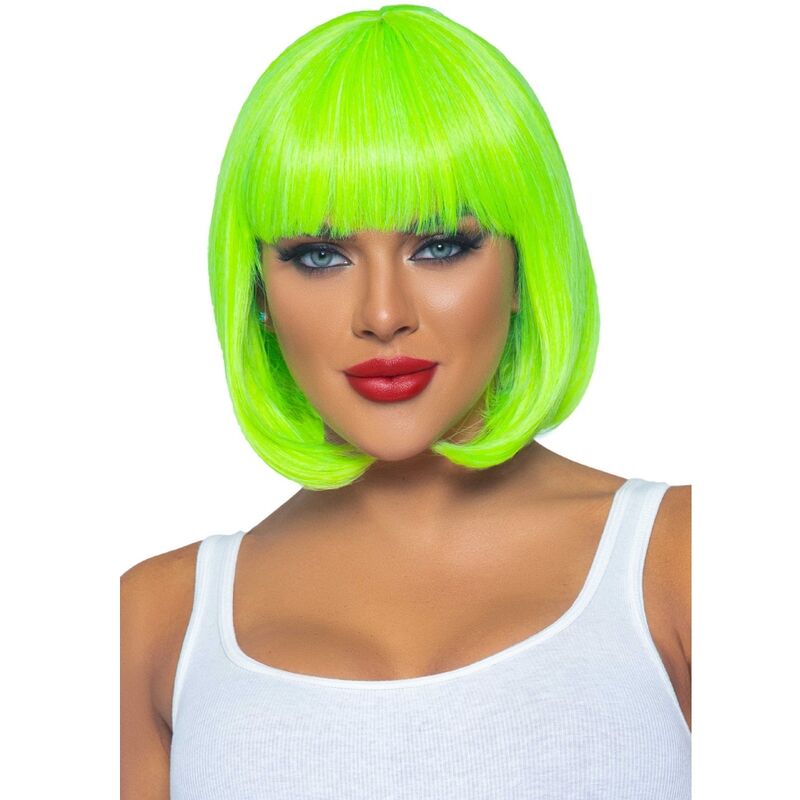 Parrucca Bob Fluorescente Leg Avenue — Verde Neon