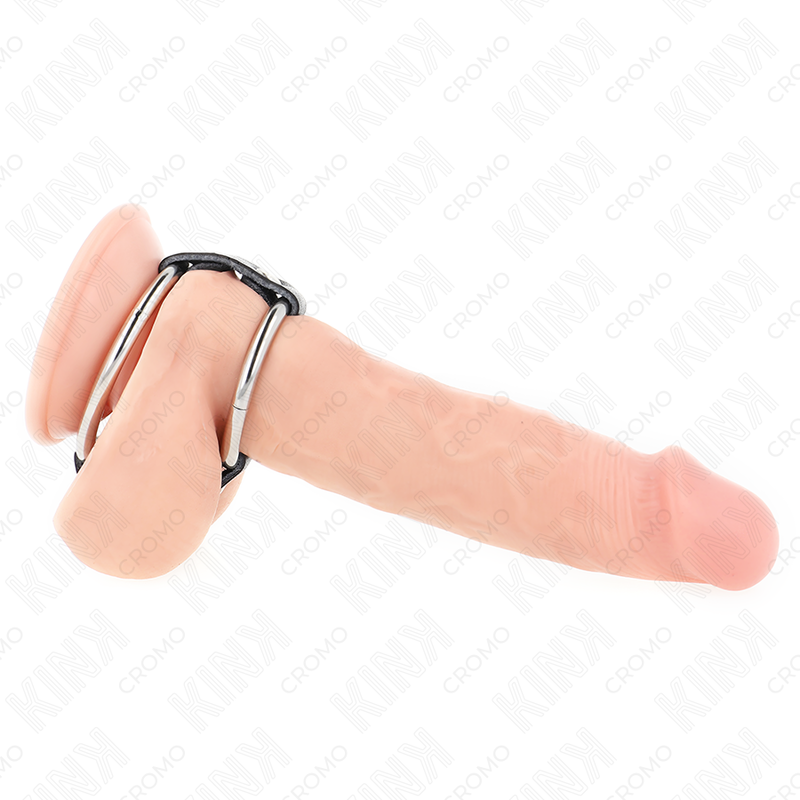 Anello Fallico Doppio in Metallo Kink Ring Power — 3,8–5 cm