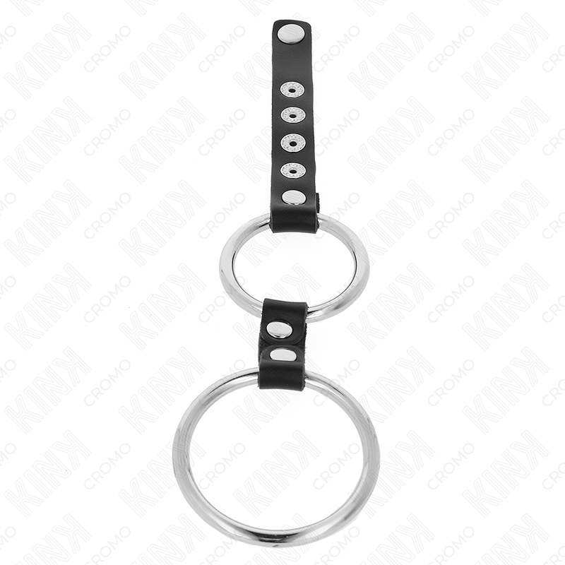 Anello Fallico Doppio in Metallo Kink Ring Power — 3,8–5 cm