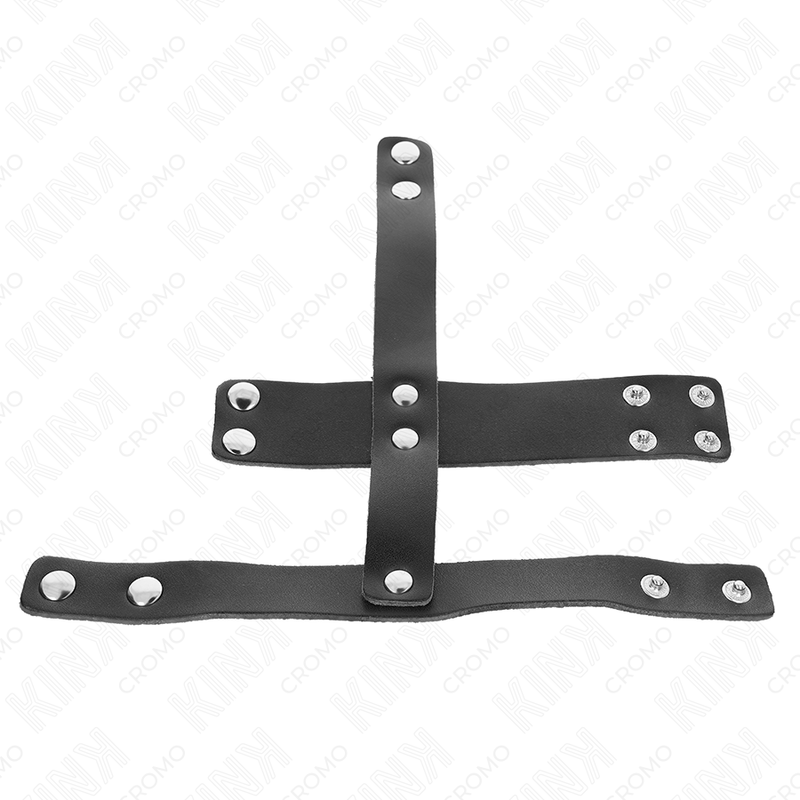 Anello Fallico BDSM in Pelle Kink — Divisore Palline Regolabile