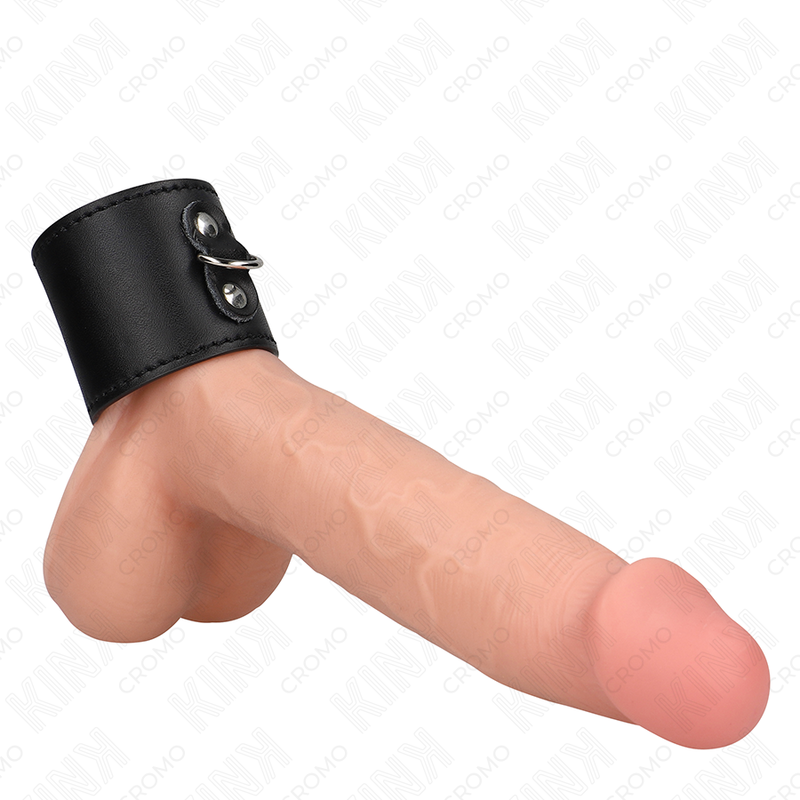 Anello Fallico in Pelle BDSM Kink Ring Power — Chiusura a Pressione