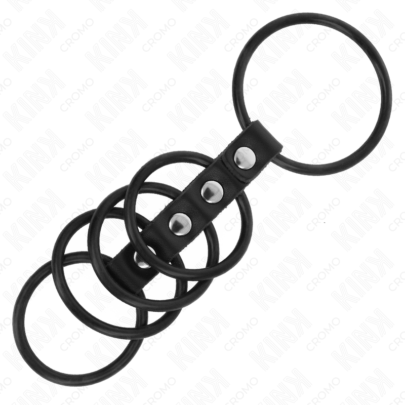Set 5 Anelli Fallici in Silicone Kink Ring Power — 3,8–4,8 cm