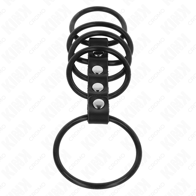 Set 5 Anelli Fallici in Silicone Kink Ring Power — 3,8–4,8 cm