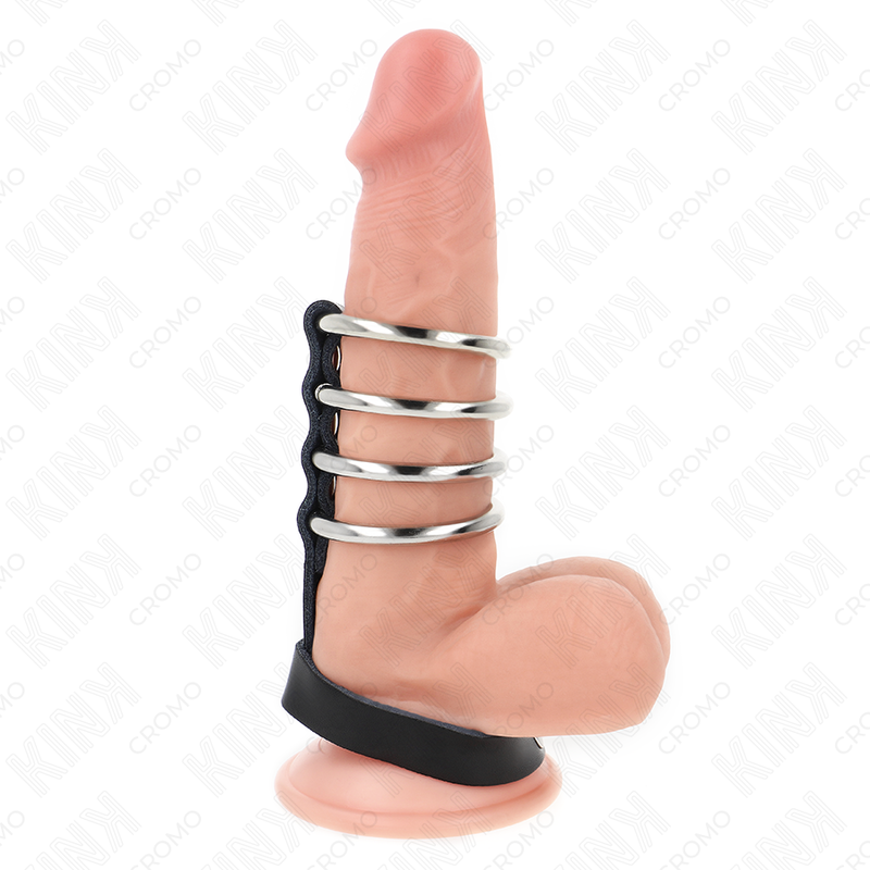 Anello Fallico in Metallo KINK Ring Power — Set 4 Pezzi