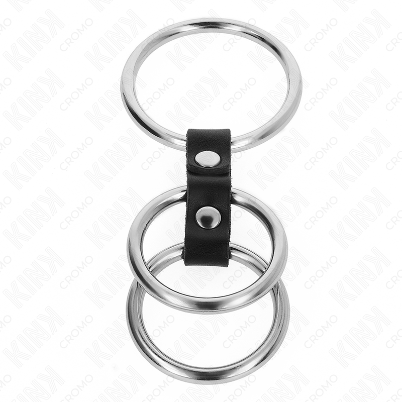 Anello Fallico Triplo in Metallo Kink Ring Power — 3,7–5 cm