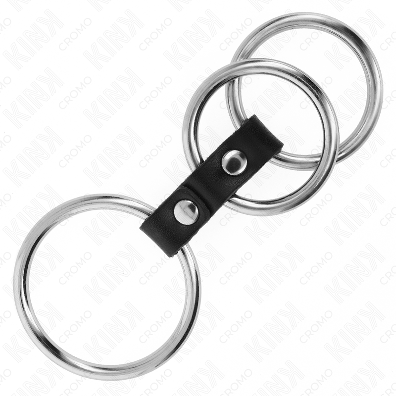 Anello Fallico Triplo in Metallo Kink Ring Power — 3,7–5 cm