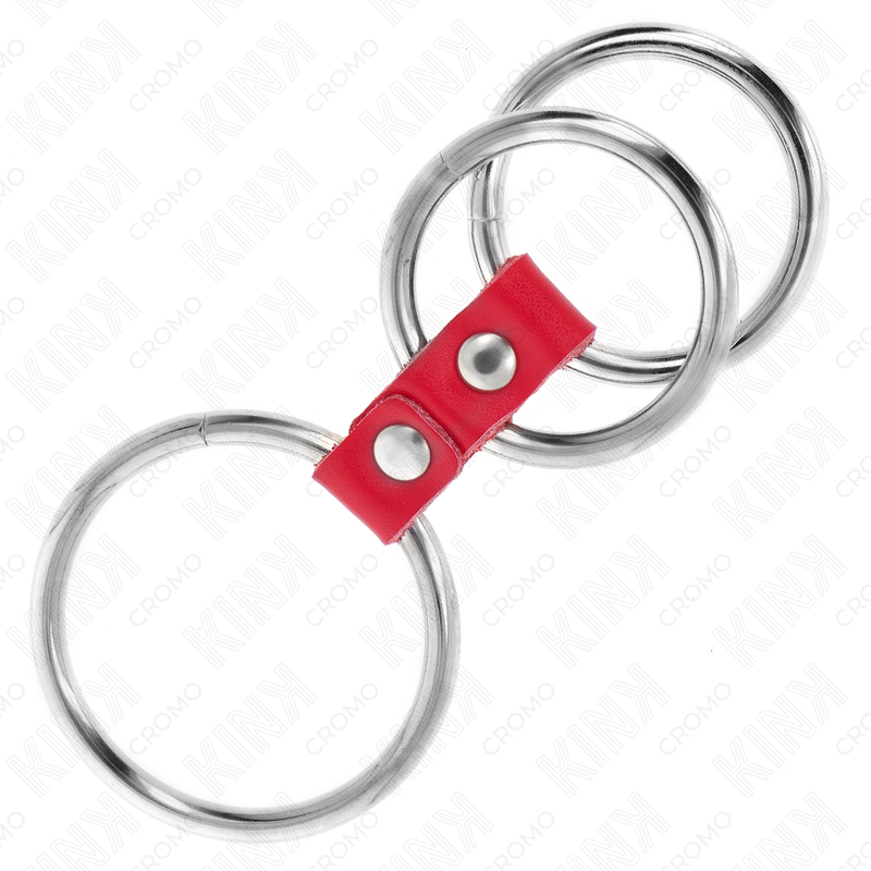 Anello Fallico Triplo in Metallo Kink Ring Power — 3,7–5 cm