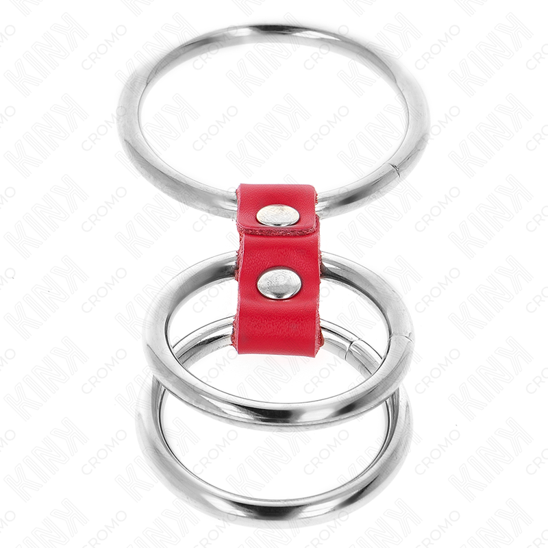 Anello Fallico Triplo in Metallo Kink Ring Power — 3,7–5 cm