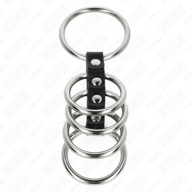 Anelli Fallici in Metallo Kink Ring Power — Set 5 Pezzi
