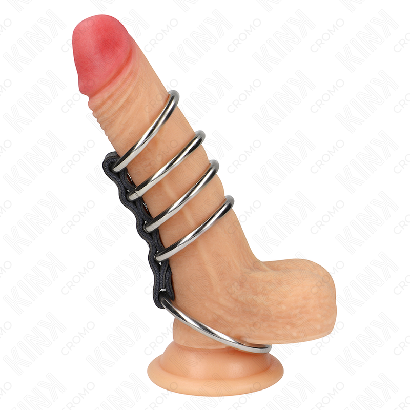 Anelli Fallici in Metallo Kink Ring Power — Set 5 Pezzi