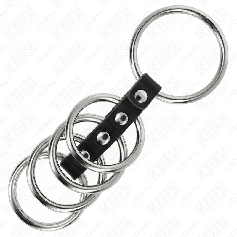 Anelli Fallici in Metallo Kink Ring Power — Set 5 Pezzi