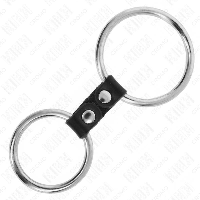 Anello Fallico Doppio in Metallo Kink Ring Power — 3,7-5 cm