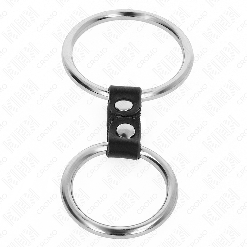 Anello Fallico Doppio in Metallo Kink Ring Power — 3,7-5 cm
