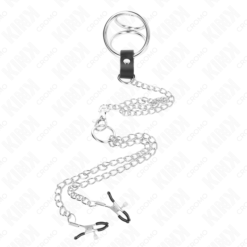 Anello Fallico Triplo con Morsetti Capezzoli Kink Ring Power
