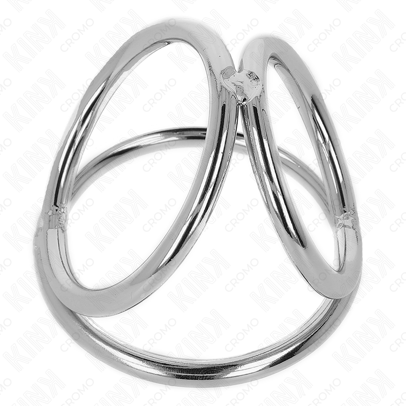 Anello Fallico Triplo in Metallo Kink Ring Power — 3,8-5 cm