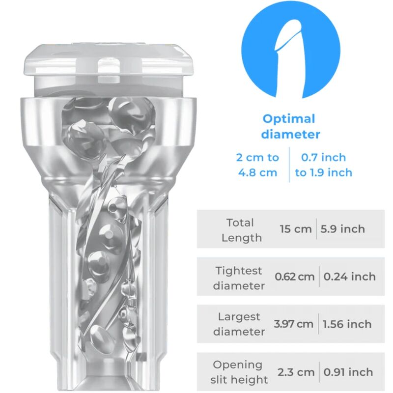 Masturbatore Maschile con Aspirazione Kiiroo Feel Pocket Stroker
