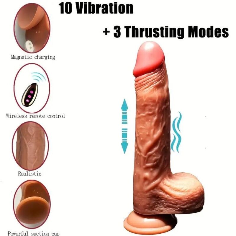 Dildo Realistico Vibrante Armony — TPE, 12 Modalità, Ricaricabile