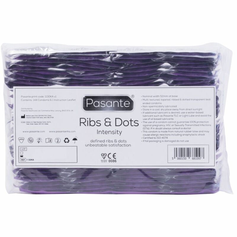 Preservativi Texture Coste e Puntini Pasante Ribs & Dots — 144 pz