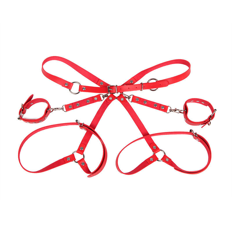 Manette BDSM con Cintura Subblime — Bondage Rosso