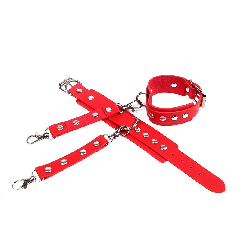 Manette BDSM con Cintura Subblime — Bondage Rosso