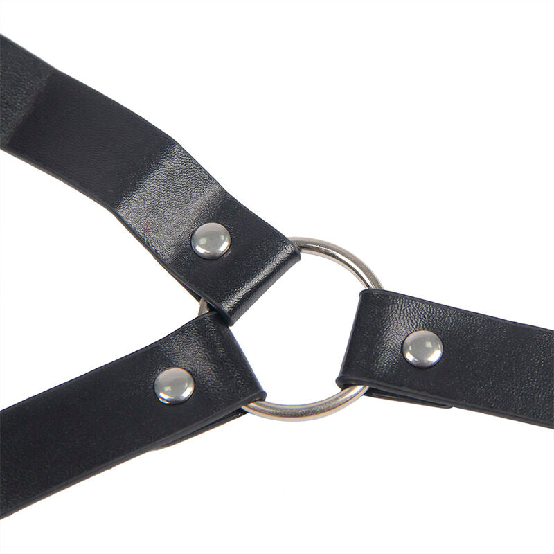 Pinze per Capezzoli con Laccio BDSM Subblime — Pelle Nera