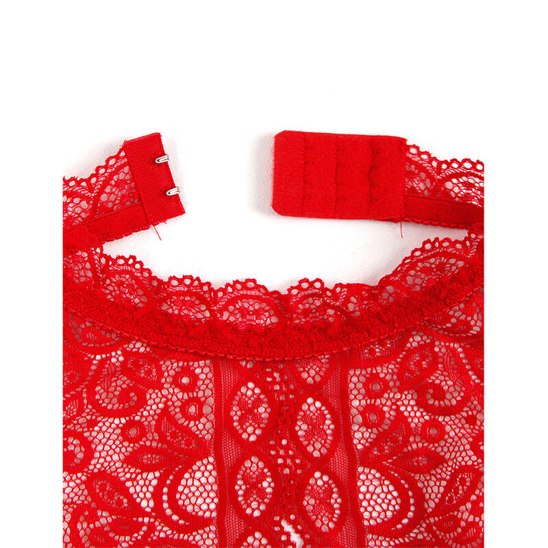 Body Erotico Coppa Aperta Subblime — Rosso, S/M