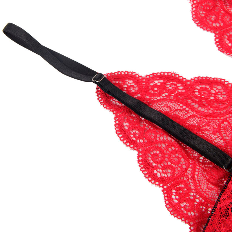 Lingerie Sexy Subblime Camicia da Notte in Seta e Pizzo — S/M