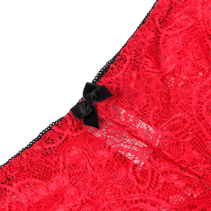 Lingerie Sexy Subblime Camicia da Notte in Seta e Pizzo — S/M