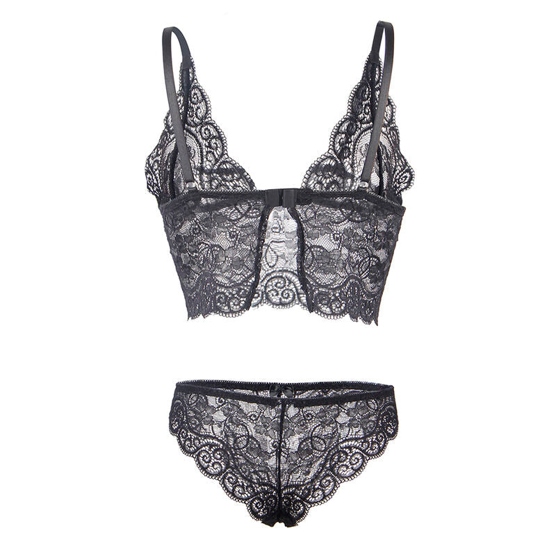Lingerie Sexy Subblime Camicia da Notte in Seta e Pizzo — S/M