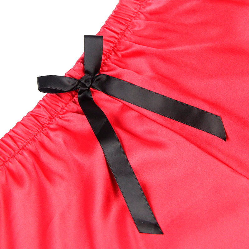 Lingerie Sexy Subblime Camicia Seta e Pantaloni Pizzo — S/M